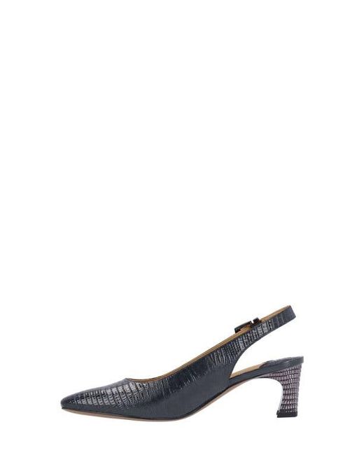 J. Reneé Blue Hadyn Lizard Embossed Slingback Pump