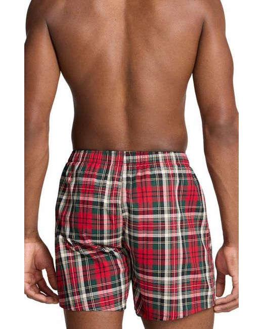 Red Patterned Boxers Polo Ralph Lauren Plaid Woven Cotton Boxers in Red for Men | Lyst