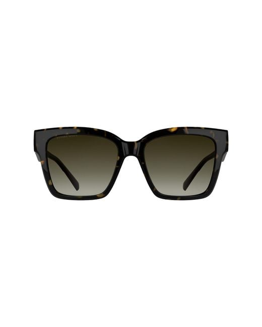 Kendra Scott Black Dira 56Mm Rectangular Sunglasses