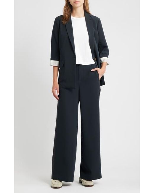 Rag & Bone Black Jennie Elbow Sleeve Crepe Blazer