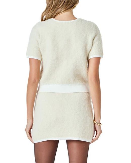 Endless Rose White Rhinestone Button Cardigan