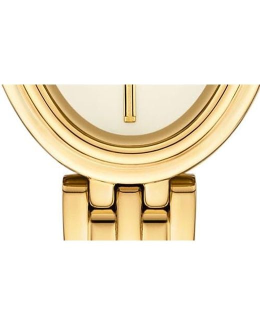 Tory Burch Metallic Oval Watch, One Size