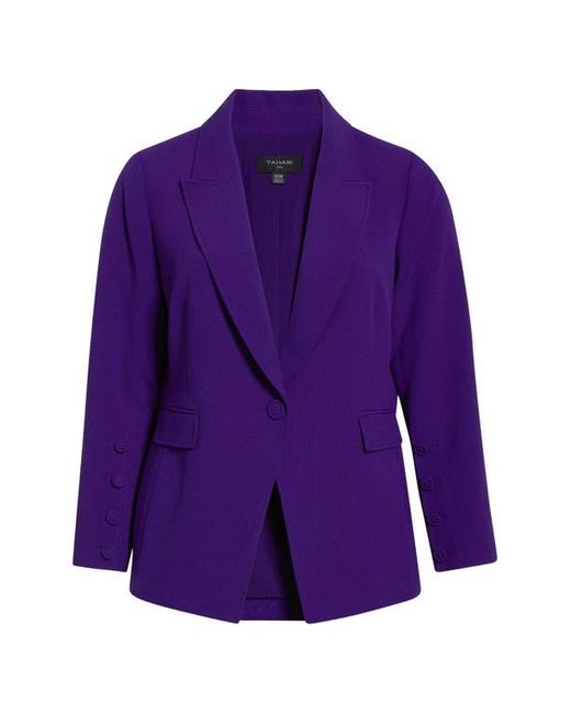 Tahari Blue One-Button Blazer