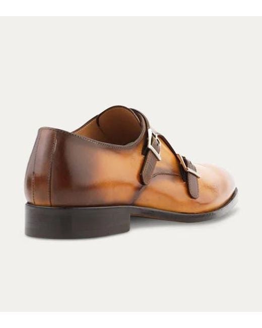 Ace Marks Brown Kurt Plain Toe Monkstrap for men