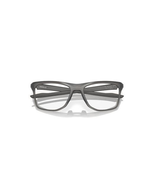 Oakley Gray 55Mm Rectangle Optical Glasses for men