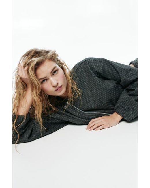 H&M Gray Oversized Jersey Jacket