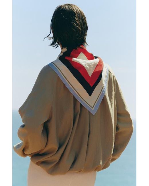 H&M Natural Bubble-Hem Jacket With Scarf