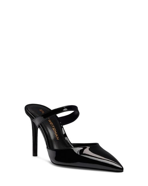 Stuart Weitzman Black Power Mule 85