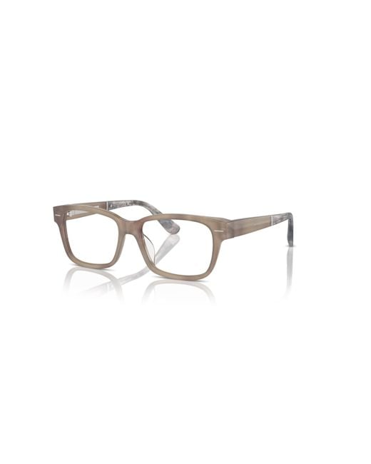 Brunello Cucinelli Metallic 53Mm Rectangle Optical Glasses