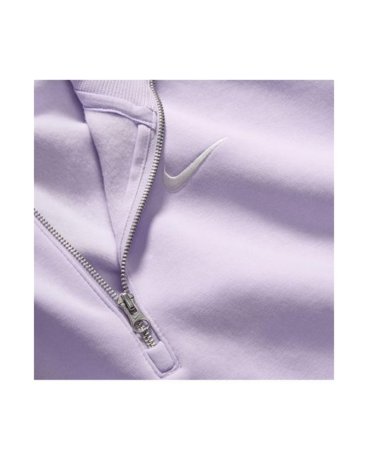 Nike Purple Sportswear Phoenix Fleece Crop Sweatshirt