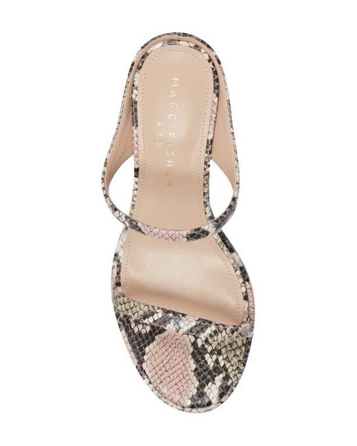Marc Fisher Metallic Alonde Kitten Heel Slide Sandal