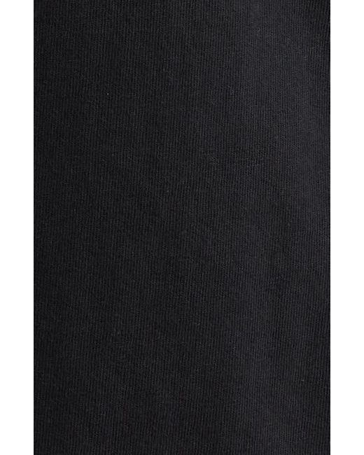 Pleasures Black Impact Staff Long Sleeve Cotton Graphic T-Shirt for men