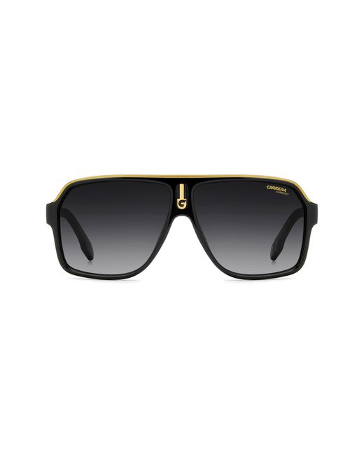 Carrera Black 62Mm Oversize Gradient Rectangular Sunglasses for men