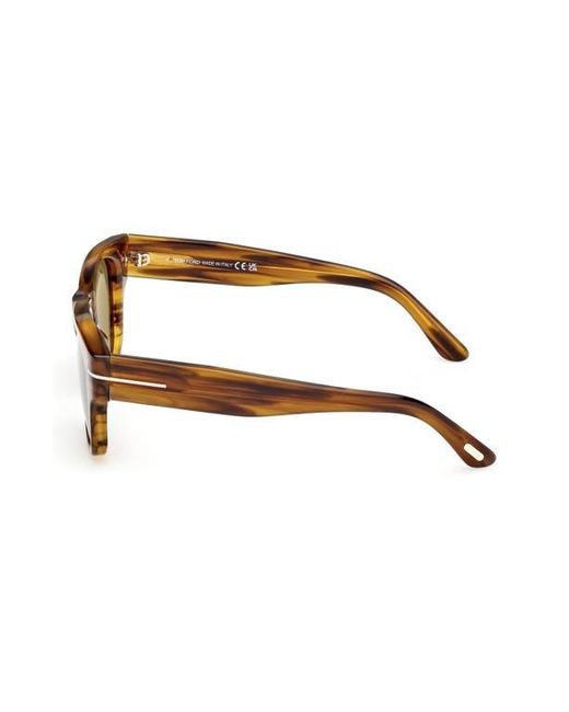 Tom Ford Brown 53Mm Square Sunglasses for men