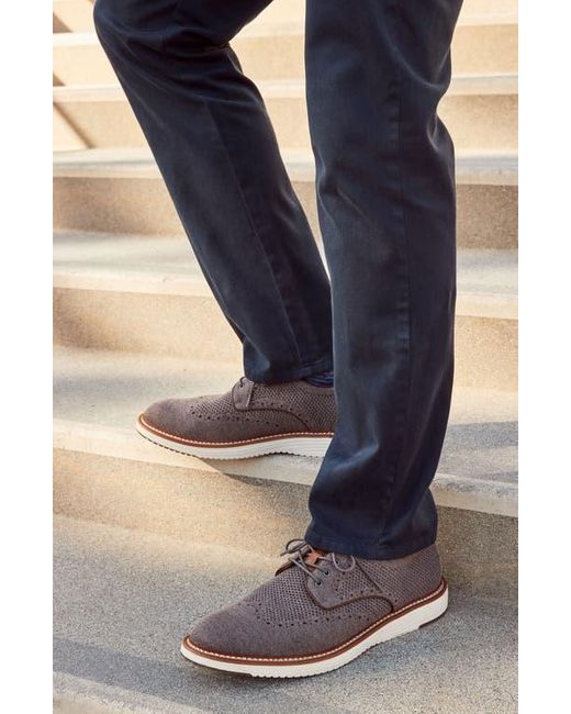 Johnston & Murphy Gray Upton Knit Wingtip for men