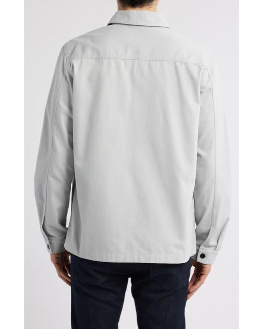 HUGO Gray Enalu Button-Up Overshirt for men