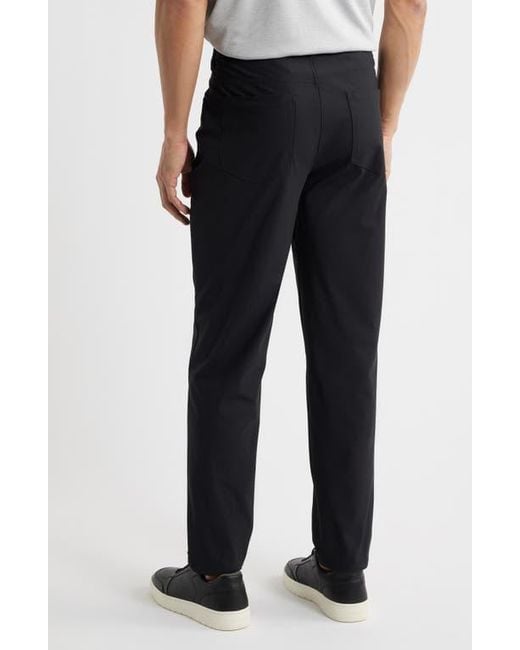 Zella Black Driver Slim Fit Five Pocket Pants for men