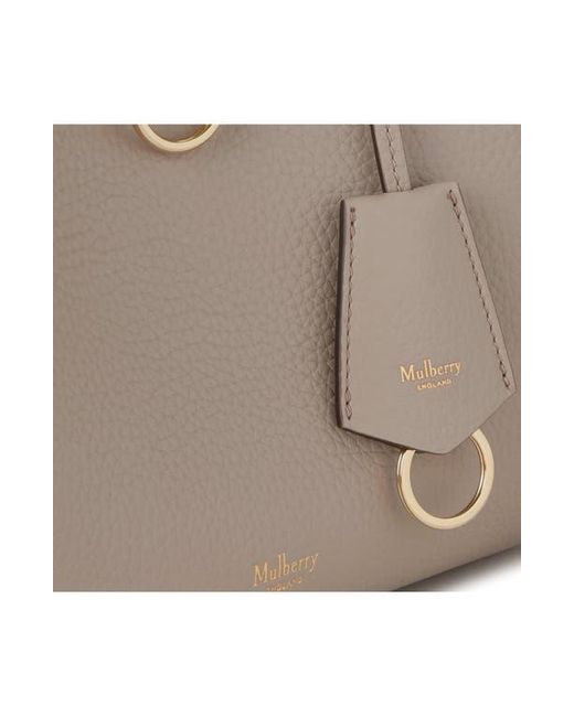 Mulberry Gray Small Iris Leather Top Handle Bag
