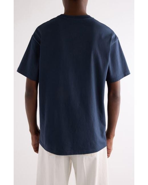 Givenchy Blue Regular Fit Logo Patch T-Shirt for men