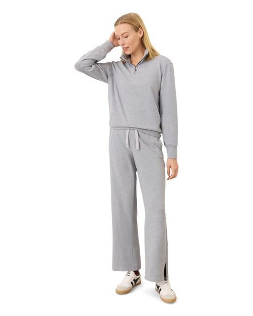 Pact Gray Cloudknit Half Zip