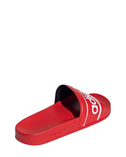 Adidas Red Adilette Slide Sandal for men