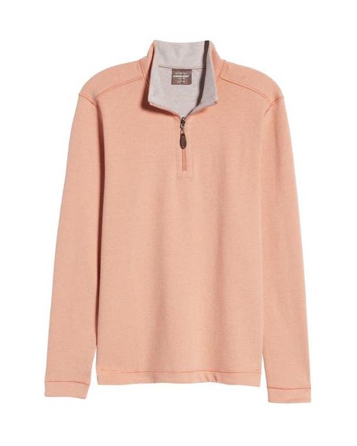 Johnston & Murphy Blue Reversible Quarter Zip Pullover for men