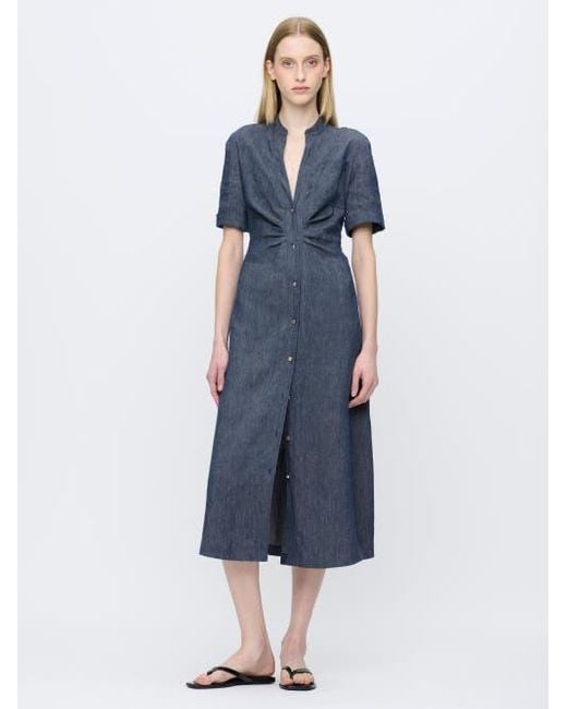 Callas Milano Blue Noor Shirtdress Long