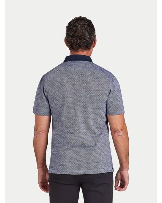 Raging Bull Blue Short Sleeve Dobby Jersey Polo Shirt for men