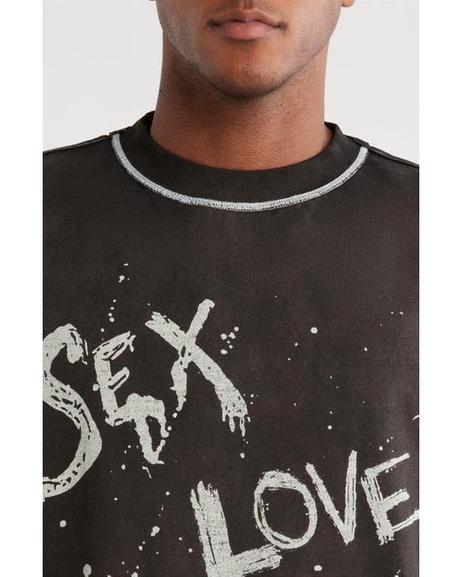 DIET STARTS MONDAY Black Splatter Cotton Graphic T-Shirt for men