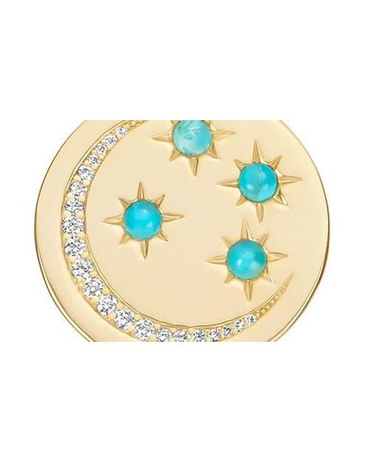 ATHRA LUXE Metallic Moon Medallion Necklace