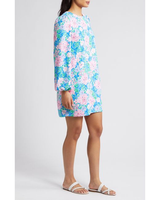 Lilly Pulitzer Blue Lilly Pulitzer Alyna Long Sleeve Shift Dress