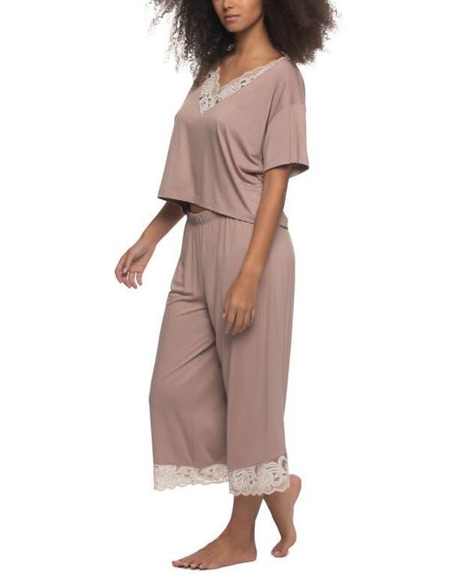 Felina Pink Amelie Crop Pajamas