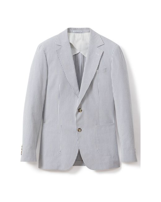 Reiss Gray Barr Stripe Cotton Suit Coat for men