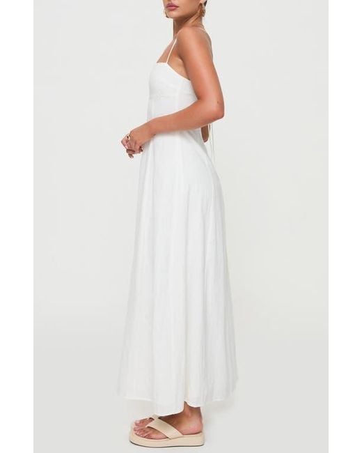 Princess Polly Brightwell Cotton Maxi Dress in White | Lyst