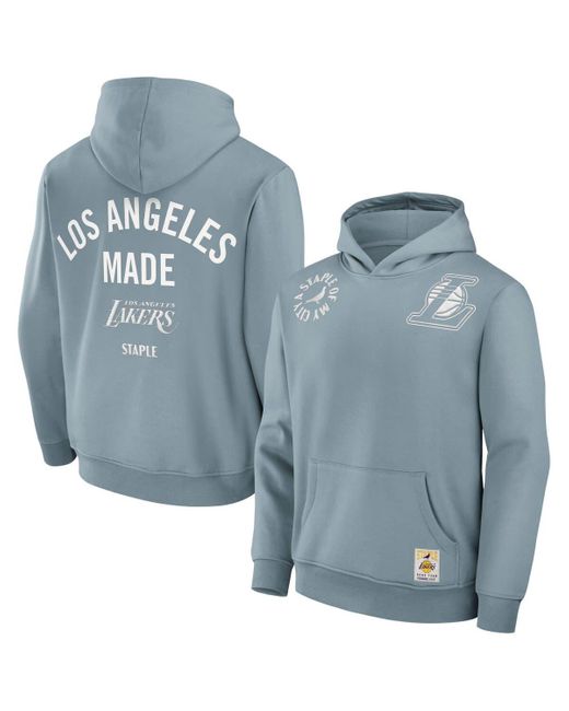 Staple Blue Nba X Los Angeles Lakers Plush Heavyweight Pullover Hoodie At Nordstrom for men