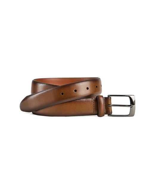 Johnston & Murphy Brown Upton Leather Belt for men