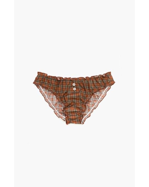 Oddli Brown Plaid Bloomers