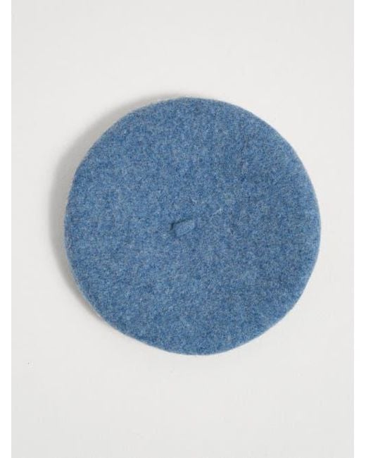 Lost Pattern Blue Bon Chic Wool Beret
