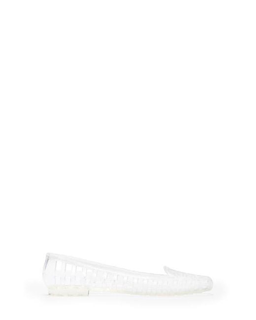 Jeffrey Campbell White Sunnie Jelly Loafer Flat