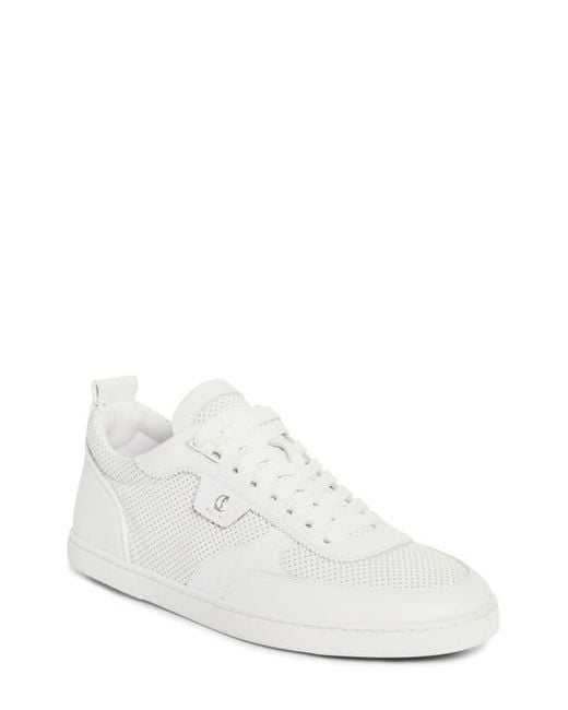 Christian Louboutin White Tutti Rui Perforated Sneaker for men