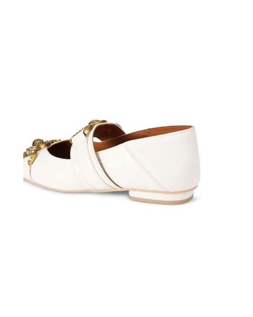 Kurt Geiger Natural Mansion Pointed Toe Mary Jane Flat