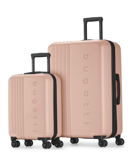 Bugatti Pink The Classic 2 Piece Hardside Luggage Set With Expansion