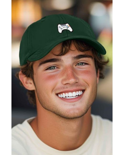 Alix Green Game Controller Embroidered Hat for men