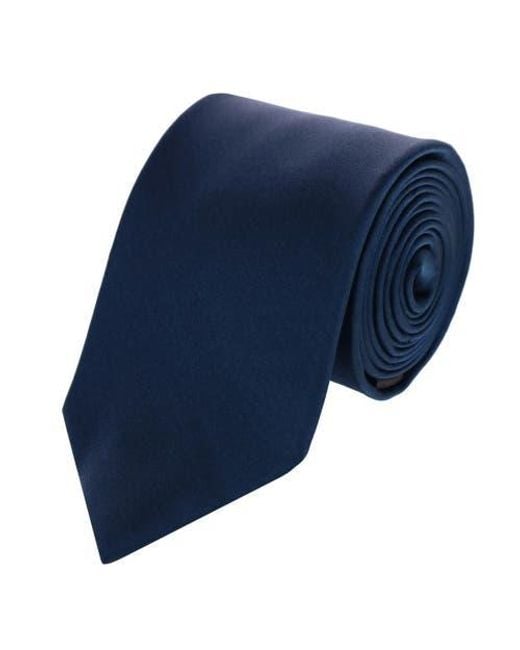 Trafalgar Blue Sutton Solid Color Silk Necktie for men