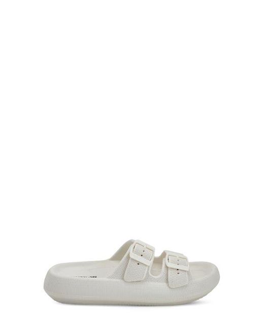 Flexus by Spring Step White Bubbles Waterproof Slide Sandal