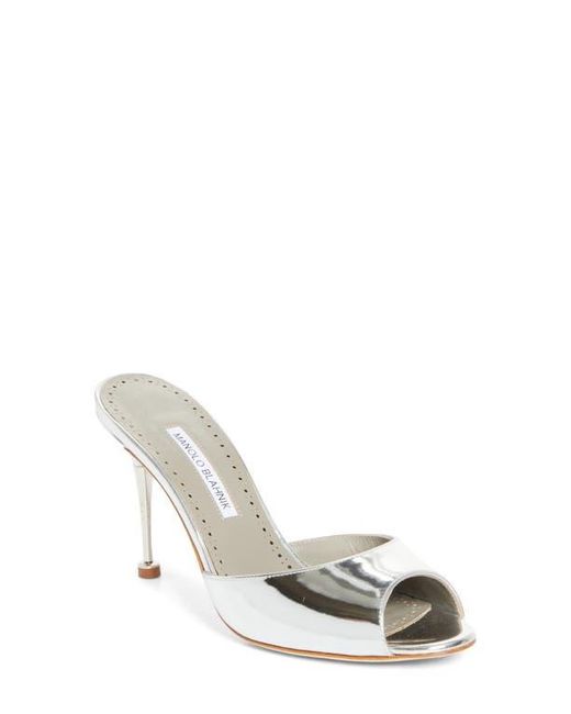 Manolo Blahnik Metallic Astucla Sandal