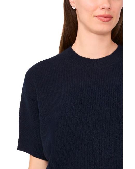 Halogen® Blue Short Sleeve Sweater