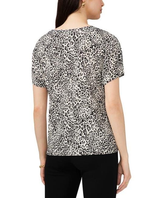 Chaus Black V-Neck Tie Front Top