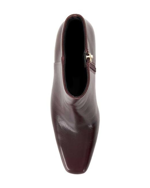 Dune Brown Panamas Block Heel Bootie