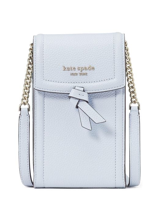 Kate Spade Knott North & South Phone Crossbody Bag in Blue | Lyst
